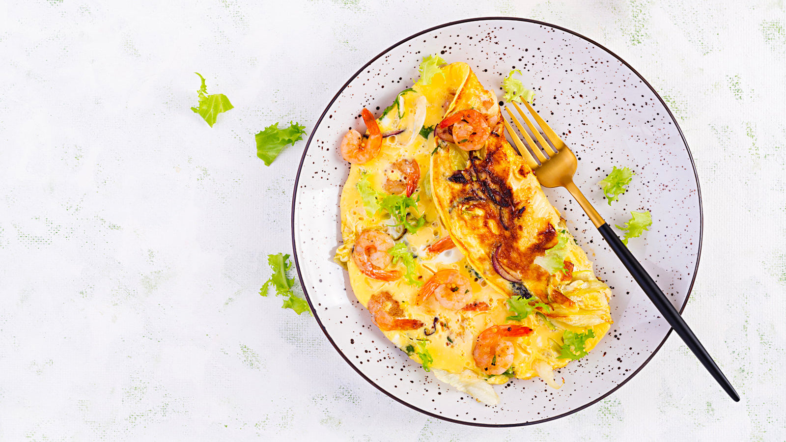 Healthy Veggie Shrimp Omelette (Cheesy & Fluffy) – Sensarte Cookware