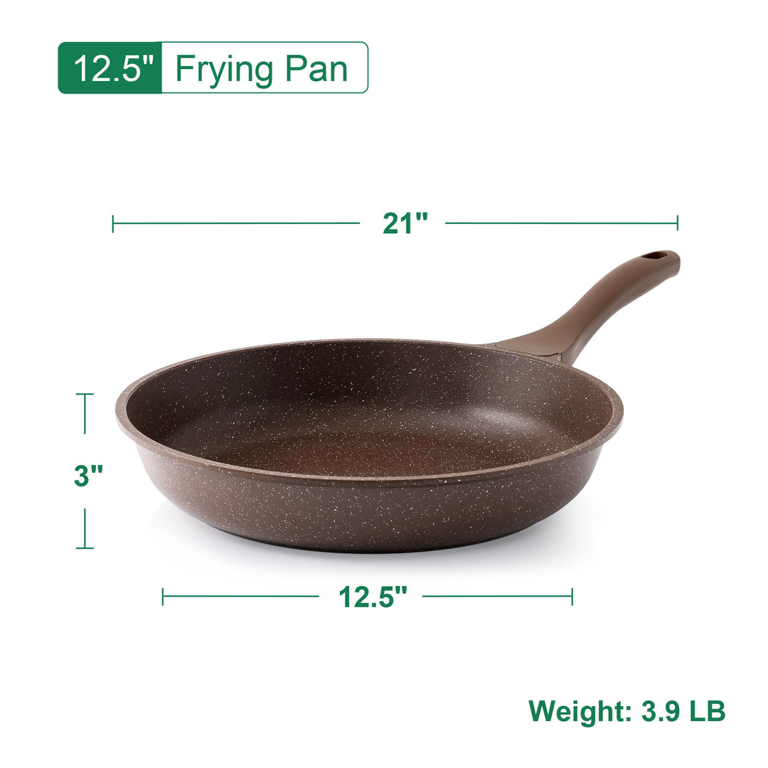 Sensarte Complete 16-Piece Nonstick Granite Cookware Set, Oven Safe & Lightweight
