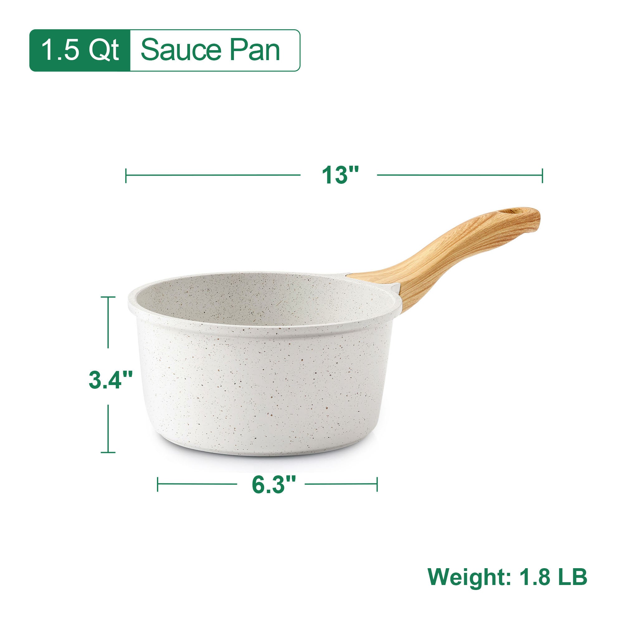 Sensarte 16-Piece Ceramic Cookware, Nonstick Surface, Even Heat Distribution, All Stove Compatible