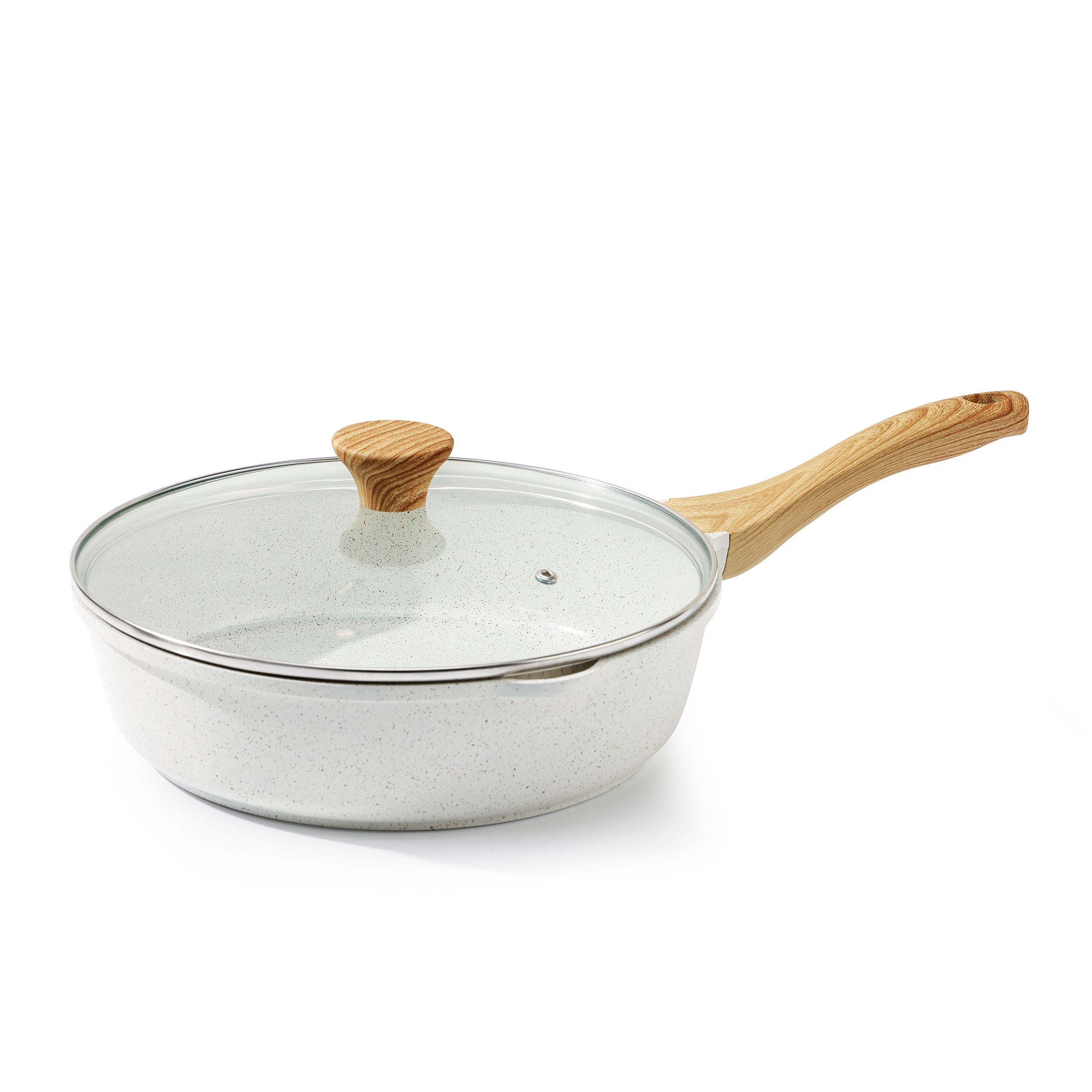 Sensarte 17-Piece Nonstick Ceramic Cookware Set, Compatible Stackable Design