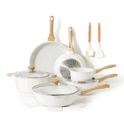 Sensarte 16-Piece Ceramic Cookware, Nonstick Surface, Even Heat Distribution, All Stove Compatible