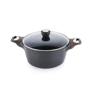 Sensarte Duramax Nonstick Stock Pot Casserole with Lid, Durable Cast Aluminum Base