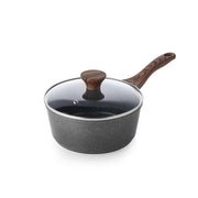 Sensarte Granite Stone Pan Nonstick Sauce Pan with Glass Lid, 1.5/2/2.5/3-Quarts, 2-Piece