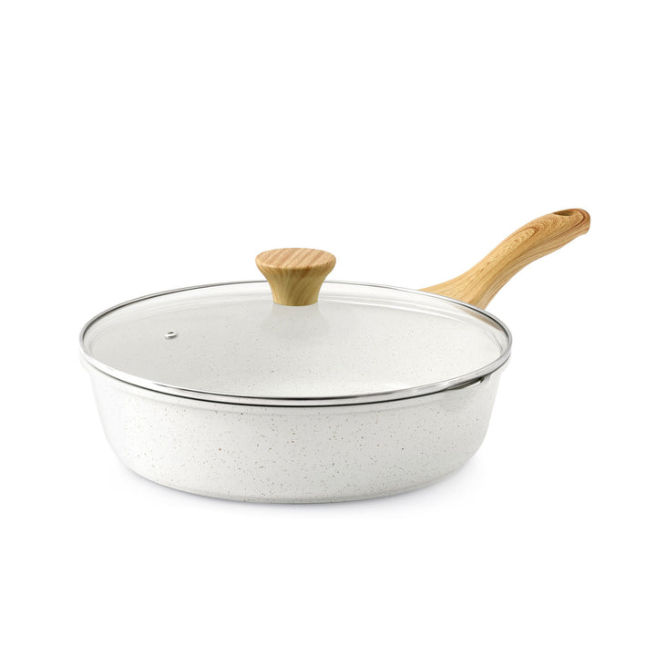Sensarte 16-Piece Ceramic Cookware, Nonstick Surface, Even Heat Distribution, All Stove Compatible