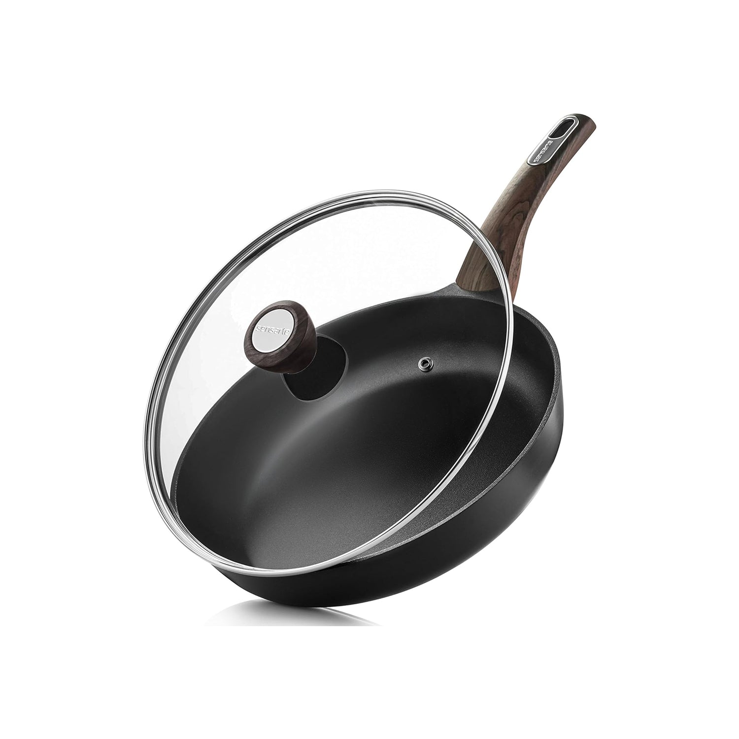 Sensarte Duramax Nonstick Frying Pan Skillet with Lid, 8/9.5/11/12.5-I ...