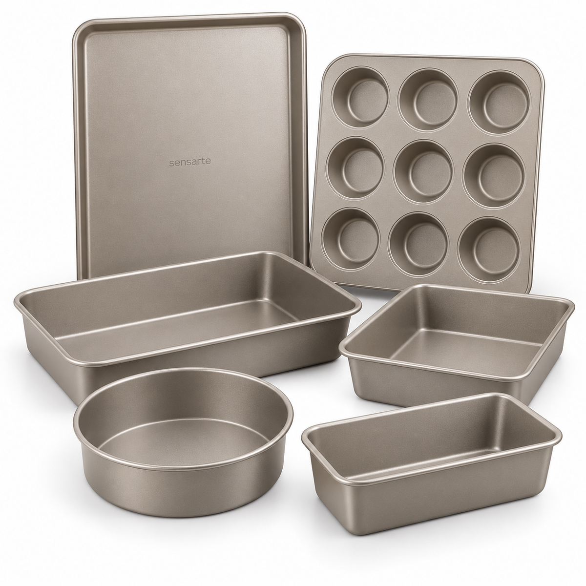SENSARTE Carbon Steel Nonstick Bakeware Set 6pcs