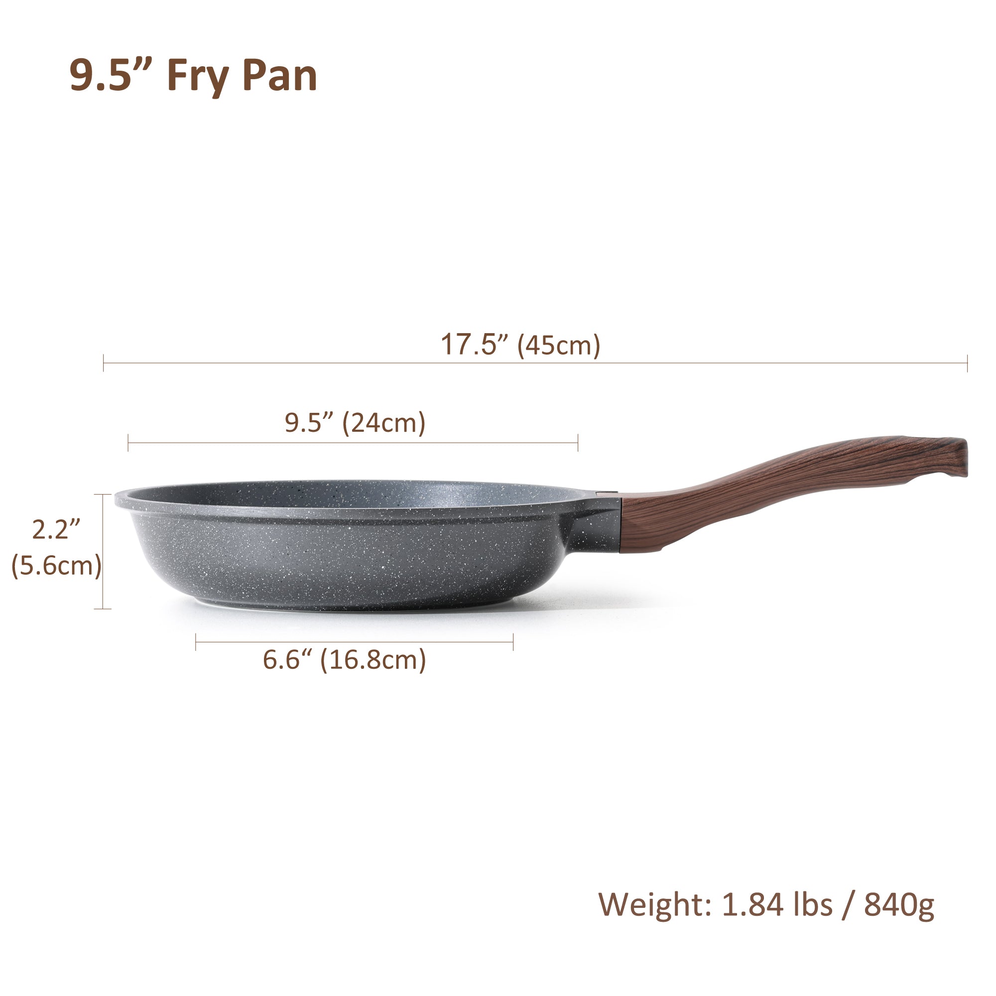 Sensarte Nonstick Cookware Set 13-Piece, Non Stick Pots and Pans Set with Swiss Granite Coating, Non-toxic Kitchen Cooking Set, Stay-Cool Handles, PFOA Free